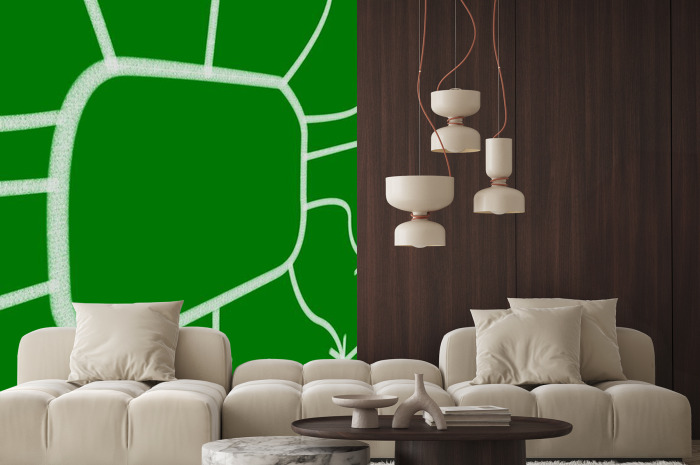 Blank diagram shows schematic plan process flow chart wall mural ...